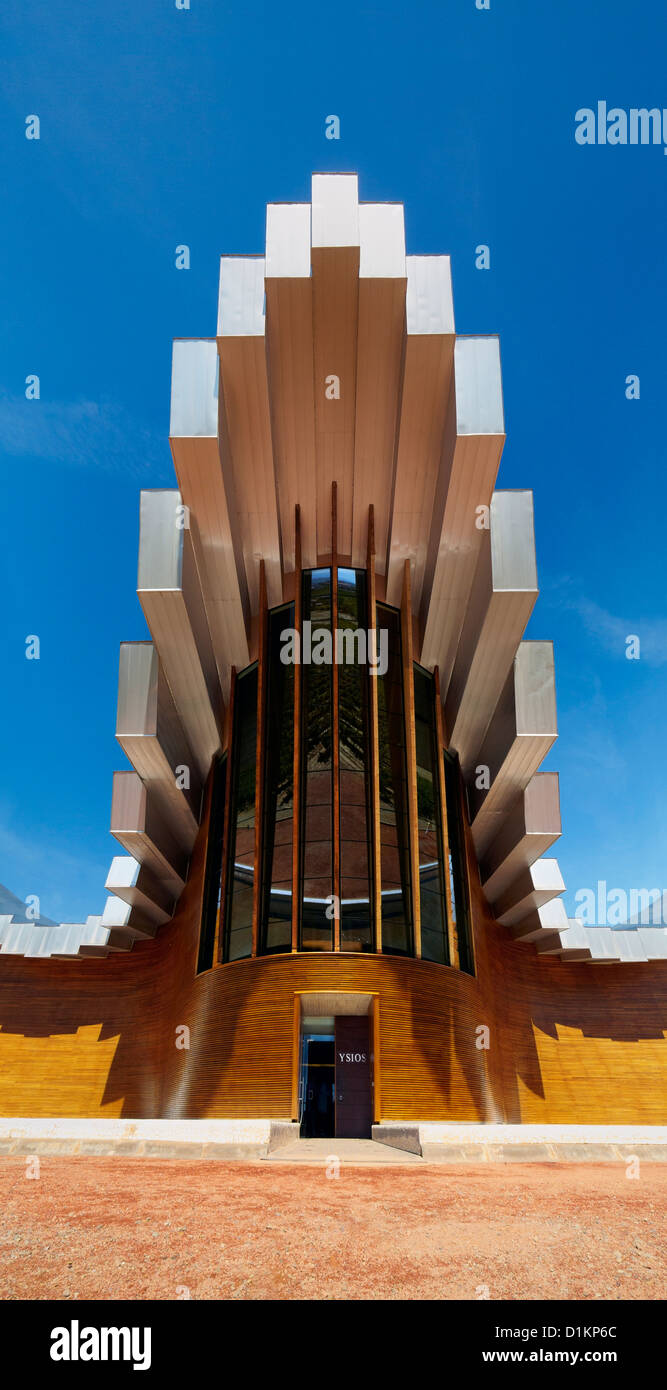 Ysios winery par l'architecte Santiago Calatrava. Laguardia. Route des vins de la Rioja Alavesa. L'Alava. Pays Basque. Espagne Banque D'Images