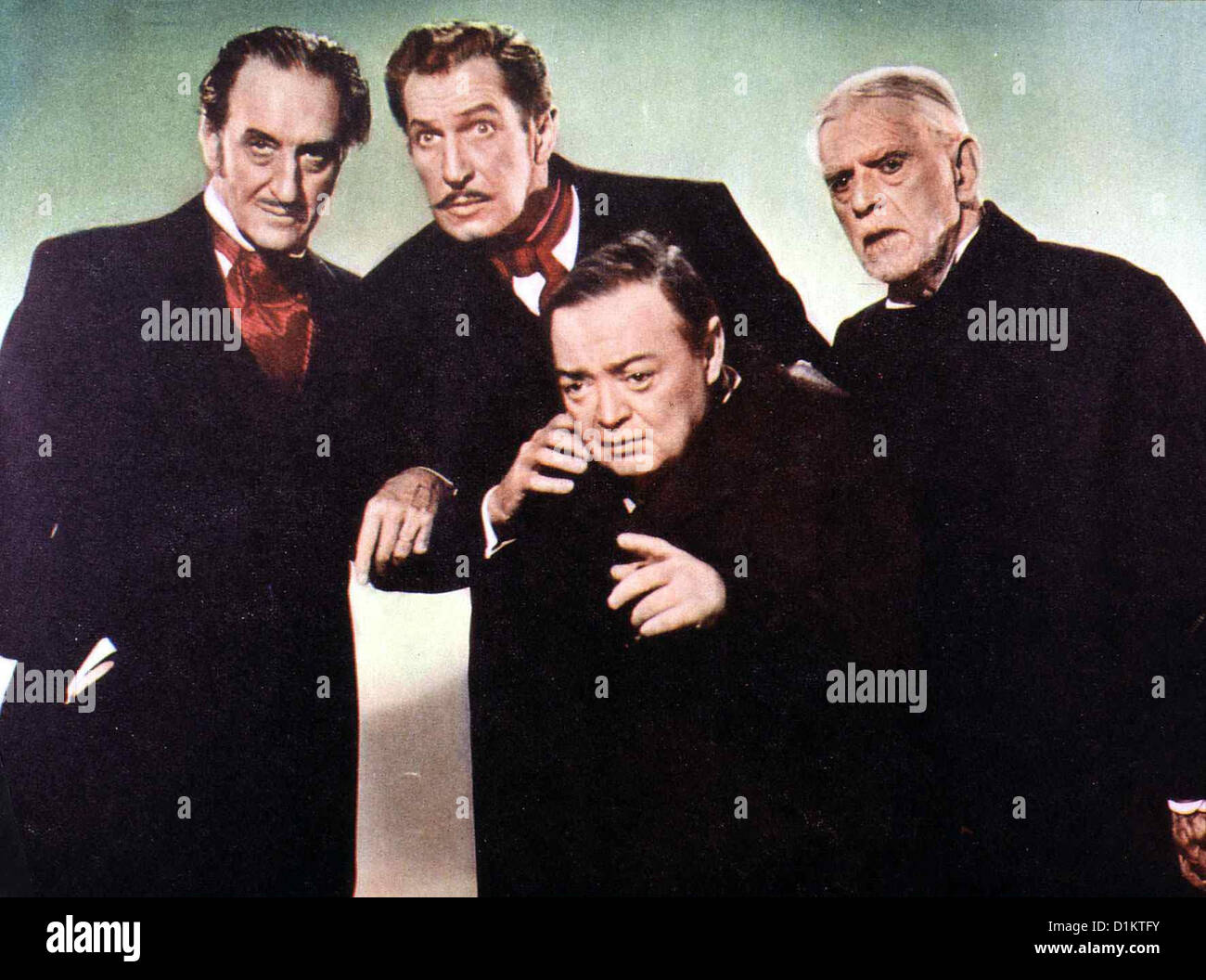 Ruhe Sanft Gmbh comédie de terreurs, le Basil Rathbone, Vincent Price, Peter Lorre, Boris Karloff *** *** Légende Locale 1964 -- Banque D'Images