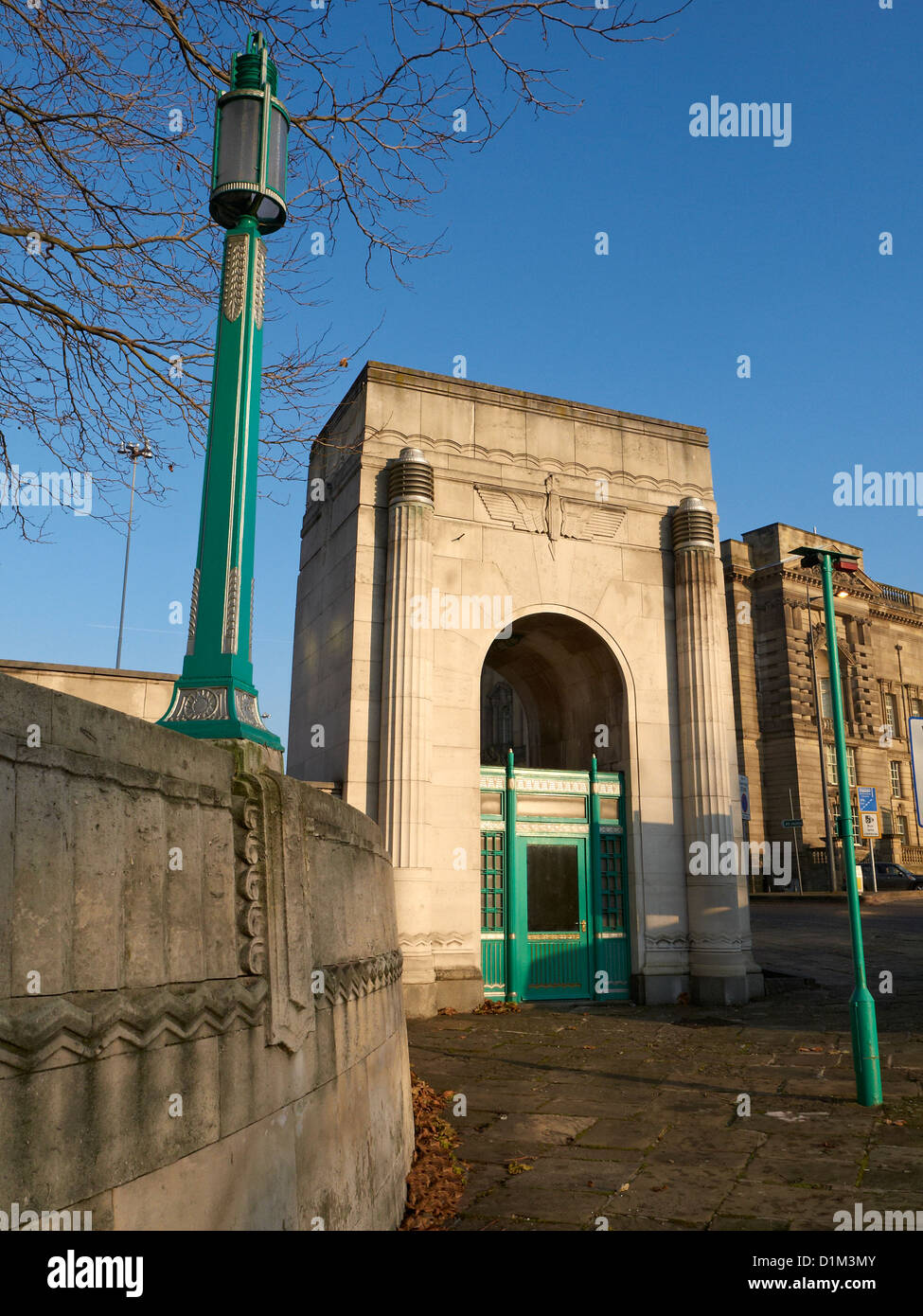 Entrée privée et de sécurité pour le tunnel Mersey à Liverpool UK Banque D'Images