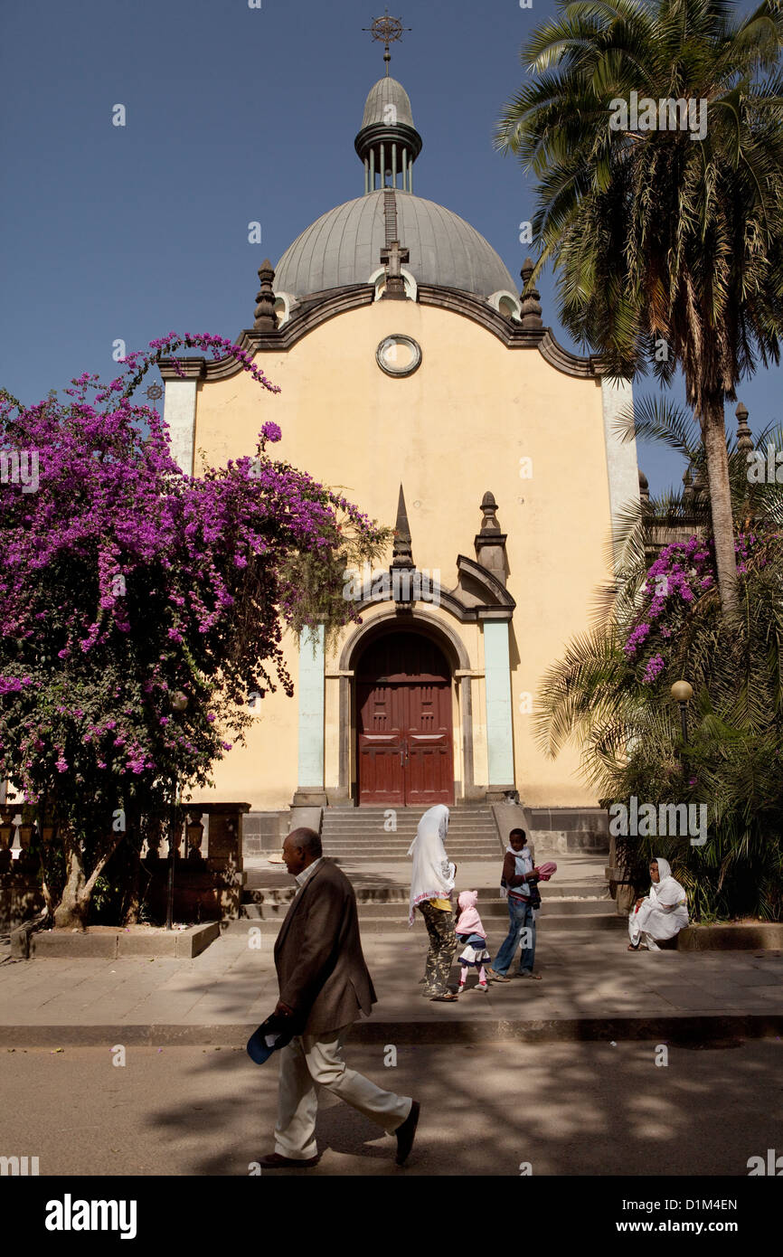 La Cathédrale Holy Trinity à Addis-Abeba, Ethiopie. Banque D'Images