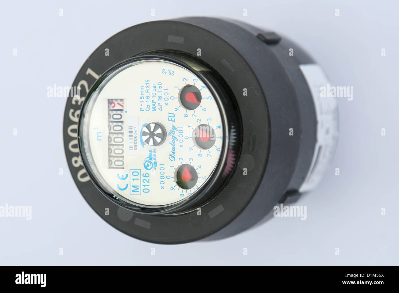 L'un des millions de compteurs d'eau pour être installés à travers le pays pour aider à économiser de l'eau Banque D'Images