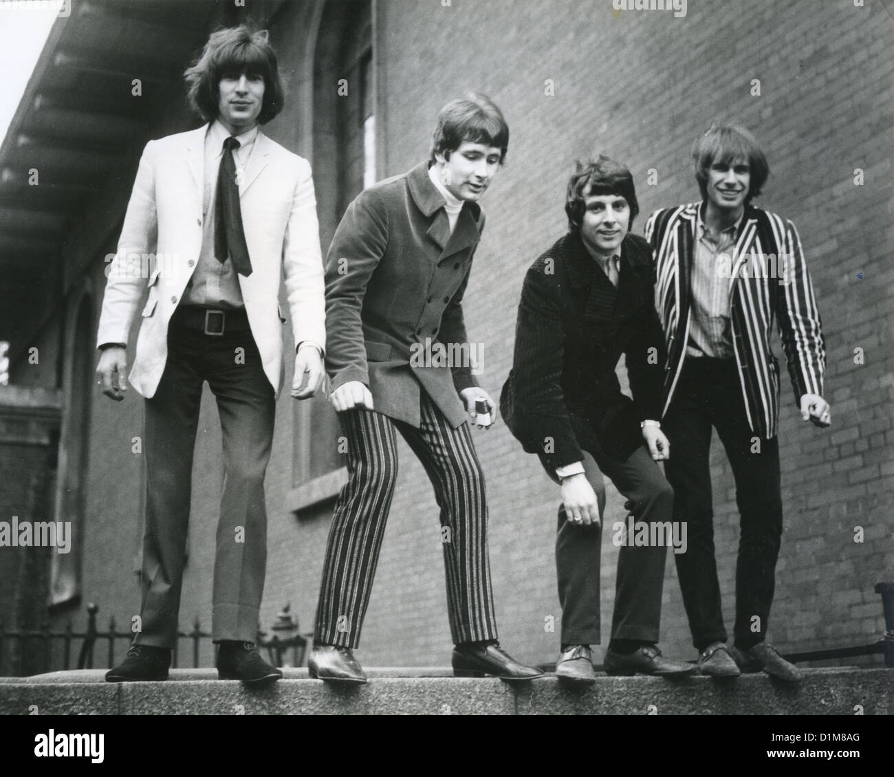 The Troggs groupe pop britannique de 1965 de l : Ronnie Bond, Reg Presley, Pete Staples, Chris Britton Banque D'Images