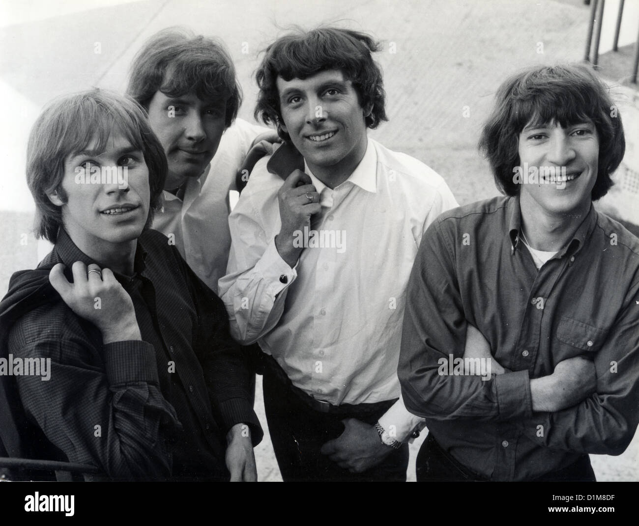 The Troggs groupe pop britannique de 1965 de l : Chris Britton, Reg Presley, Pete Staples, Ronnie Bond Banque D'Images