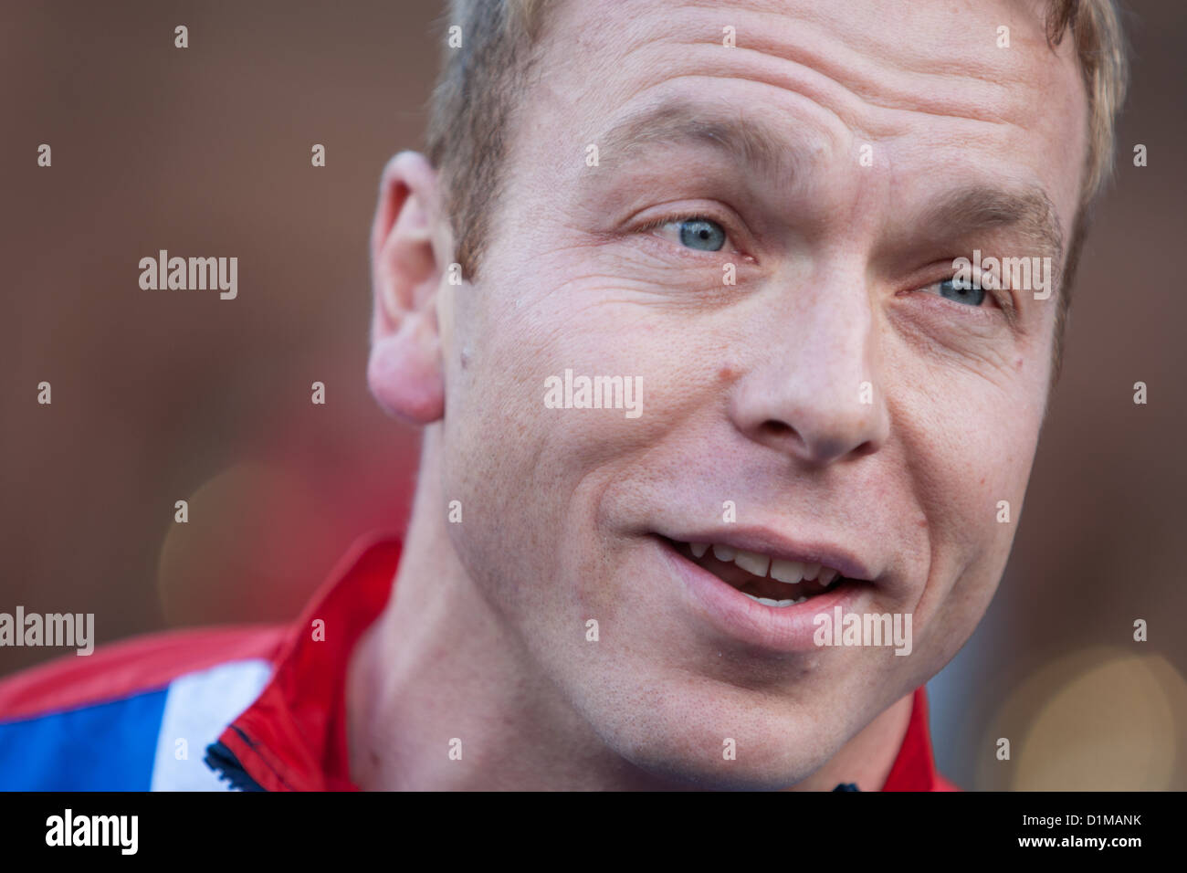 Sir Chris Hoy, champion olympique écossais, pendant la Parade Homecoming écossais écossais pour les médaillés olympiques. Banque D'Images