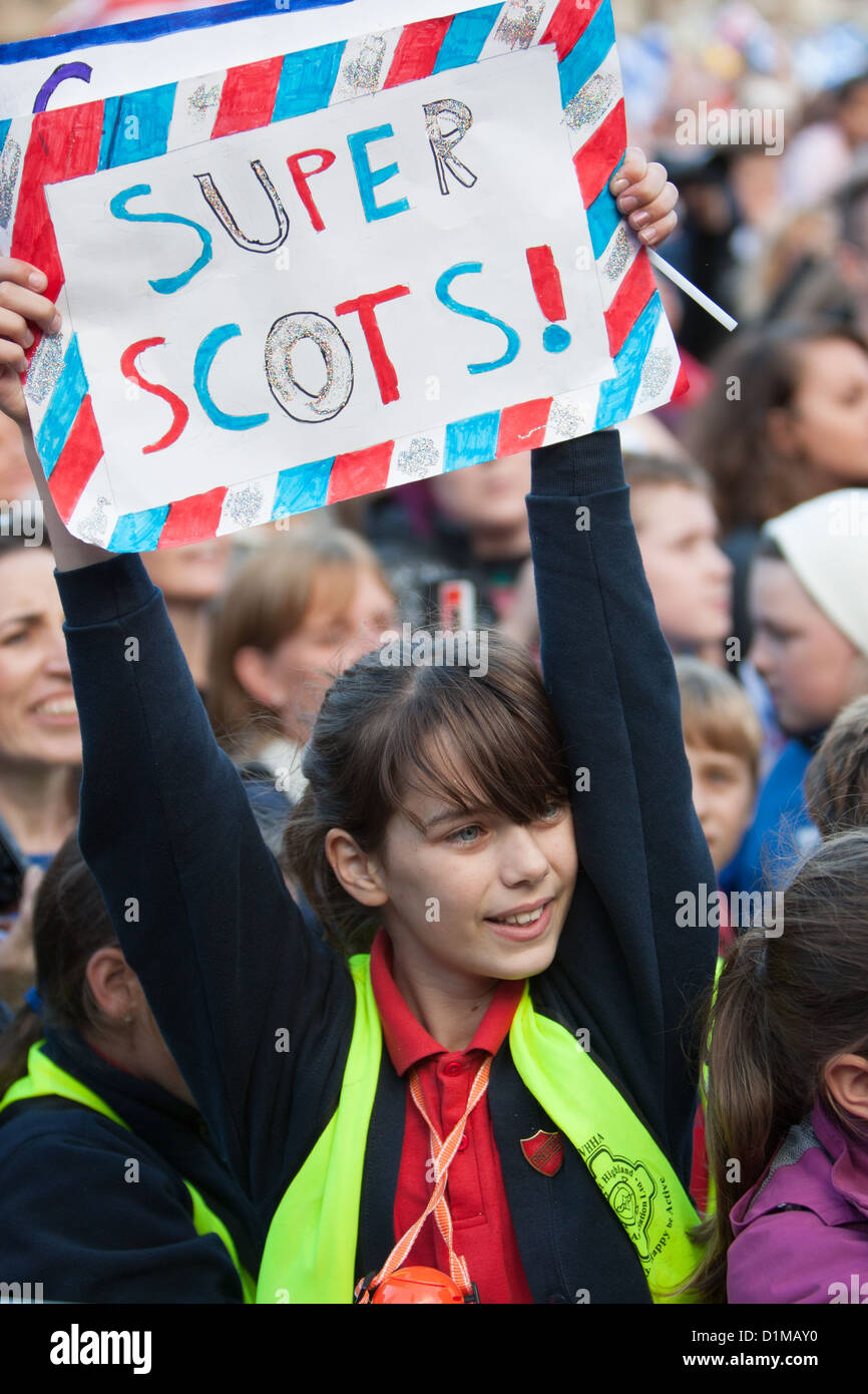 'Homecoming parade' pour le Scottish médaillés olympiques, des célébrations à Glasgow, en Écosse, le vendredi 14 septembre 2012 Banque D'Images