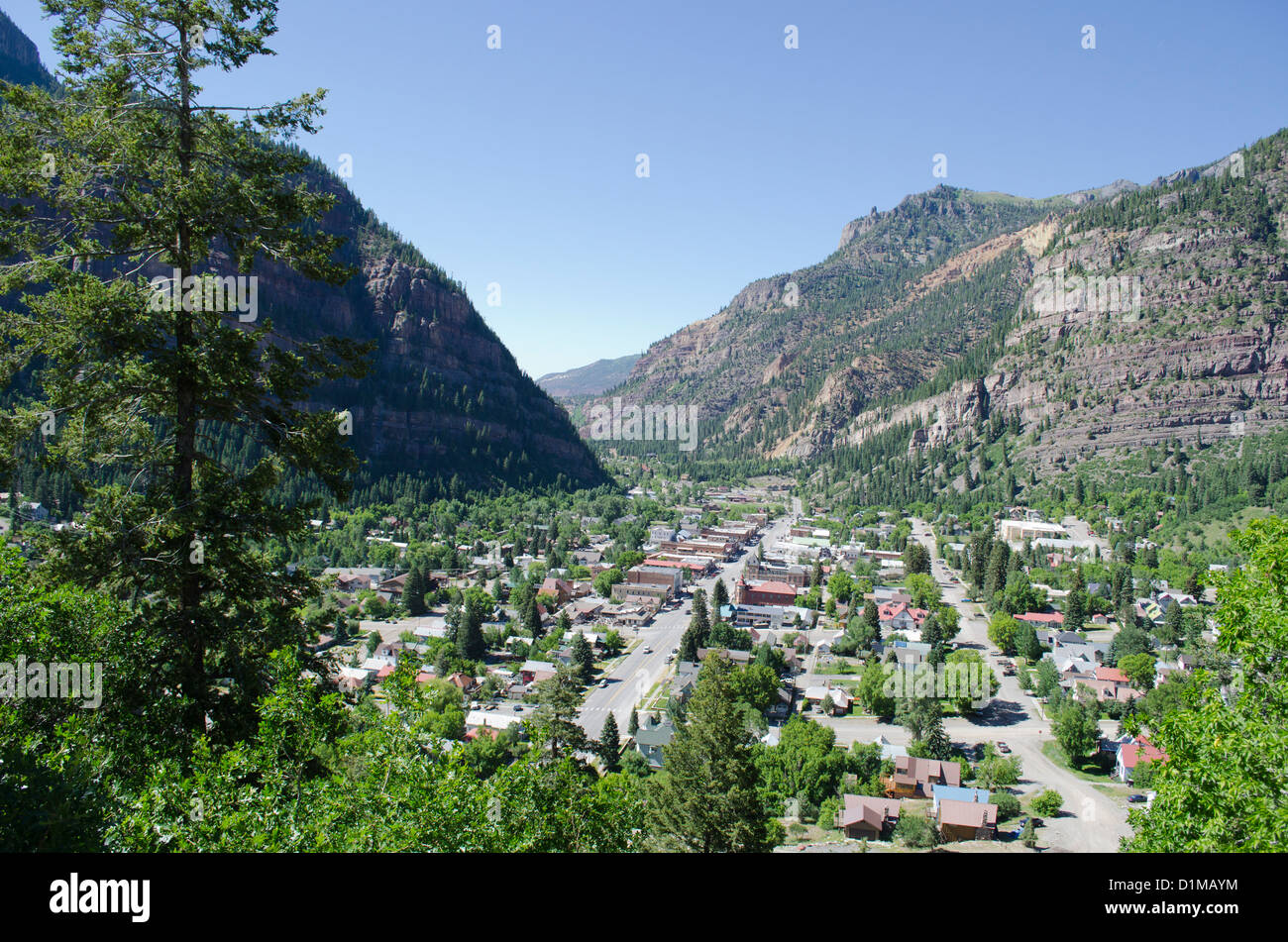 Ouray Colorado appelé la Suisse de l'Amérique du Nord dans les montagnes de San Juan et la million dollar highway Banque D'Images
