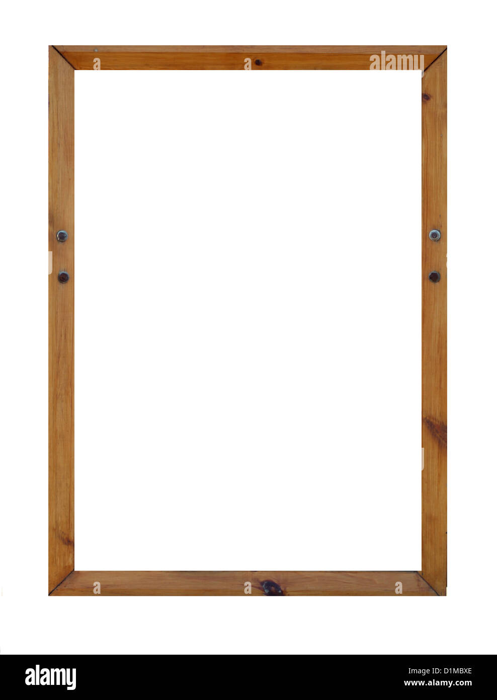 Cadre photo en bois blanc avec copie espace. Banque D'Images