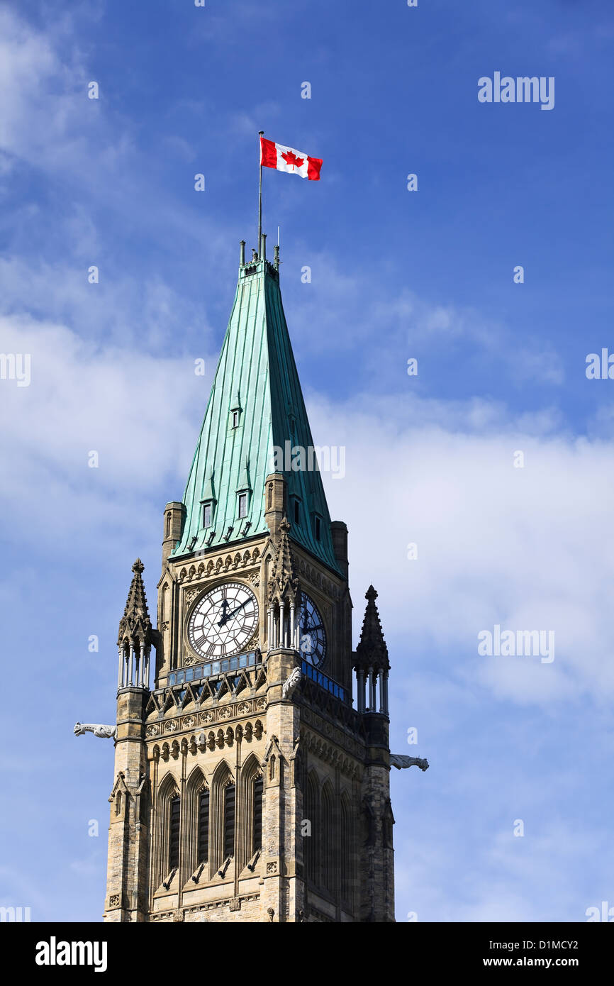 La tour de la paix, édifices du Parlement, Ottawa, Ontario, Canada Banque D'Images