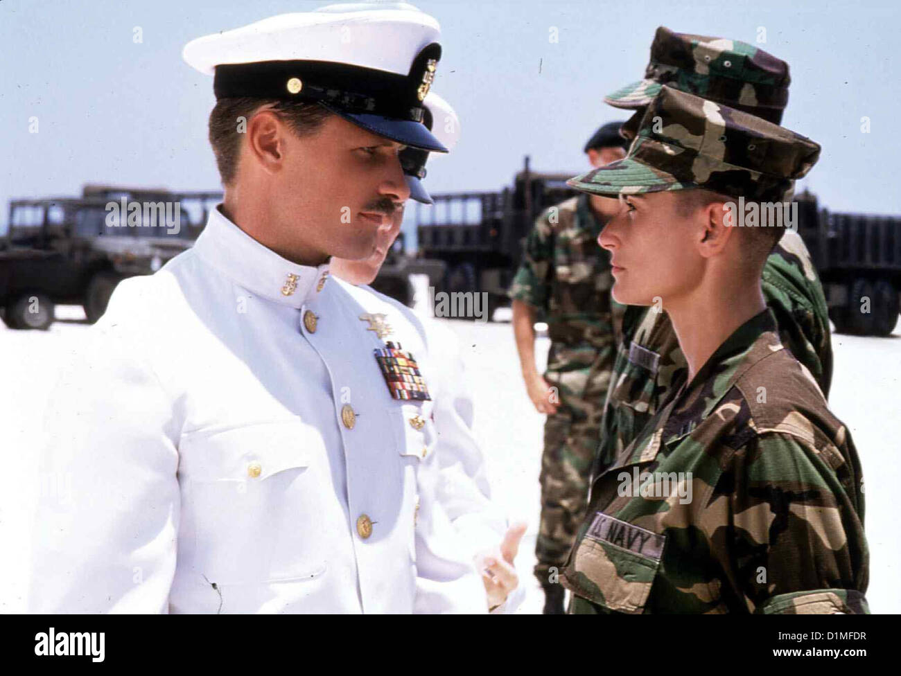 Die Akte G.I. Jane Jane Viggo Mortensen, Demi Moore O'Neil (Demi Moore,r), vorgesetzen Offizier Master Chief John Banque D'Images