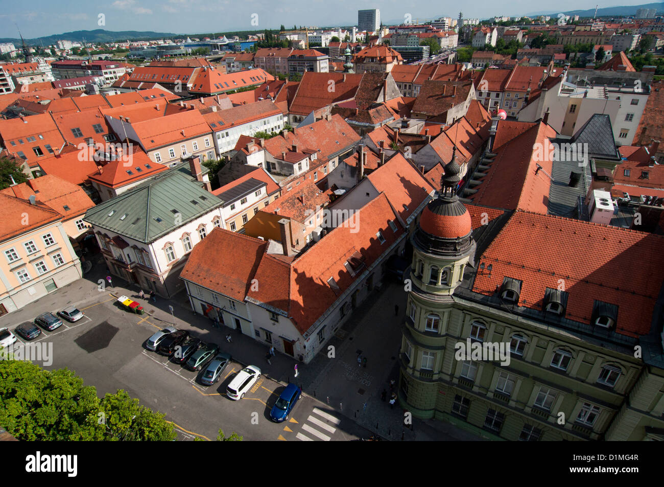 Vue sur le centre-ville de Maribor Banque D'Images