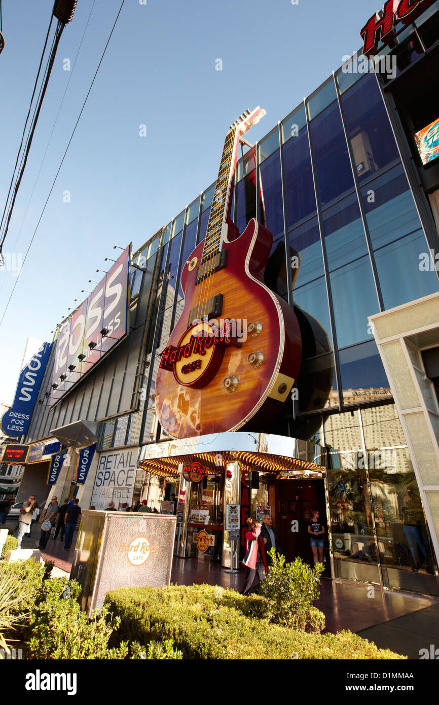 Le hard rock cafe Las Vegas Boulevard South strip NEVADA USA Banque D'Images