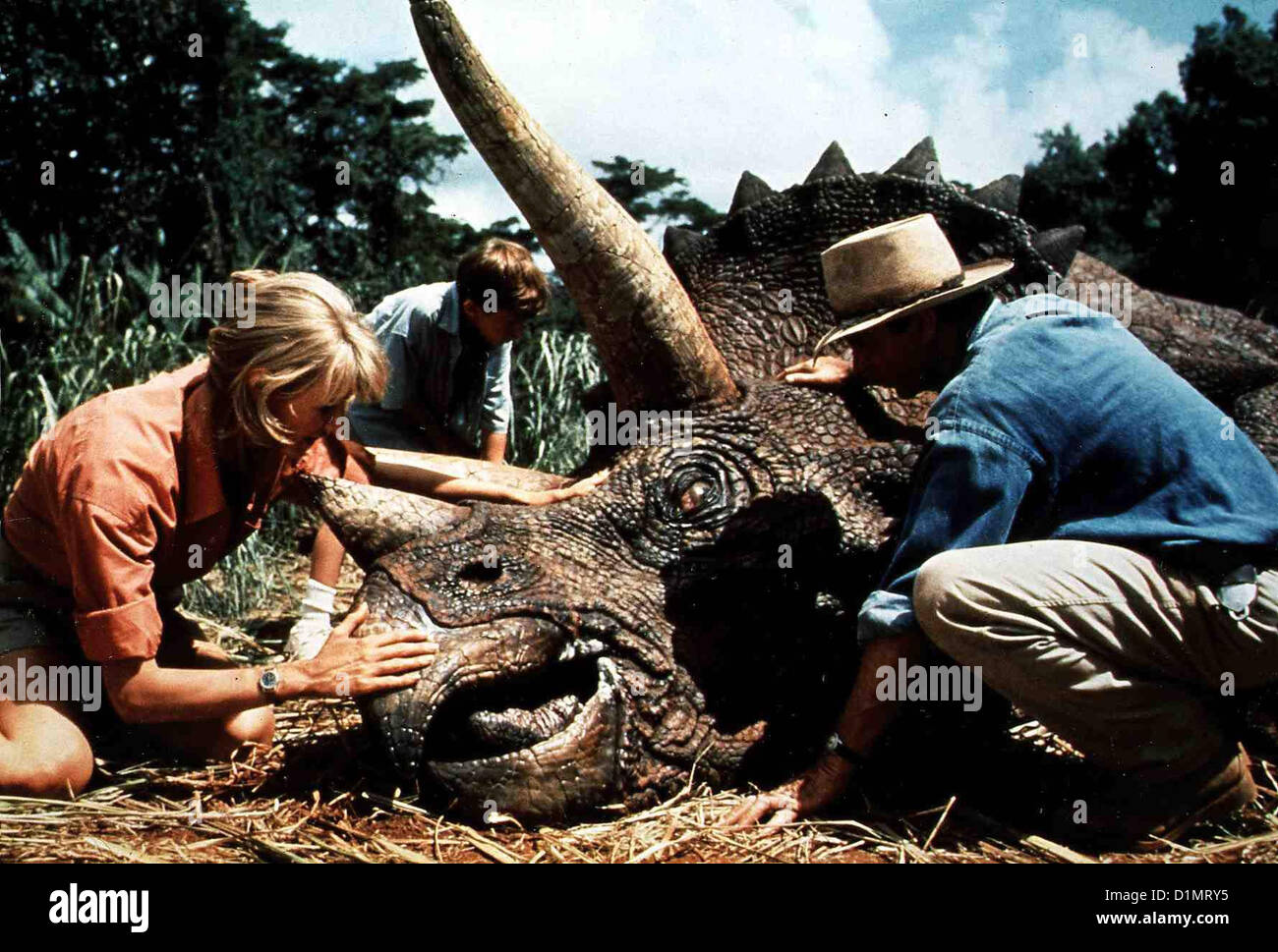 Jurassic Park Jurassic Park - Hr Laura Dern, Joseph Mazzello, Sam Neill *** *** Local Caption 1993 Pic universel, les clips le 06/97. Banque D'Images