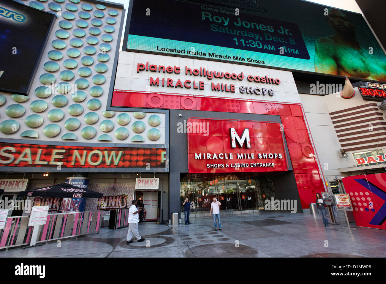 Entrée du Miracle Mile Shops au Planet Hollywood Casino Las Vegas NEVADA USA Banque D'Images