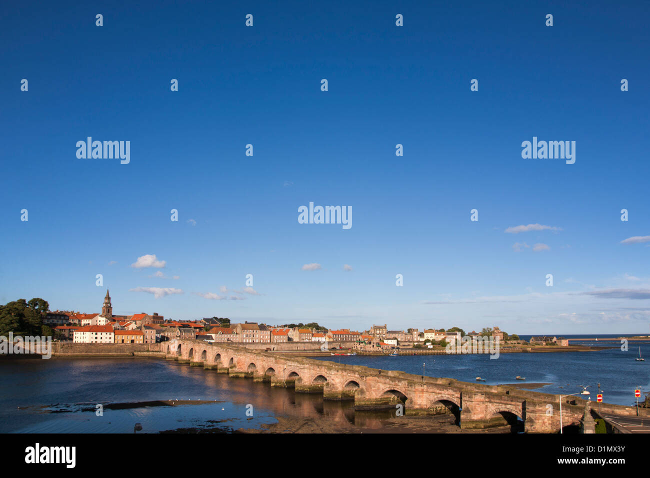Vieux Pont de Berwick Upon Tweed, Northumberland Banque D'Images
