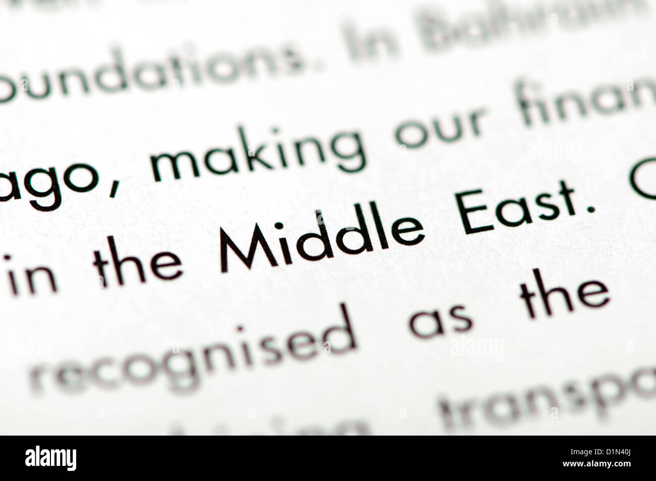 Mot Middle East Journal sur Banque D'Images