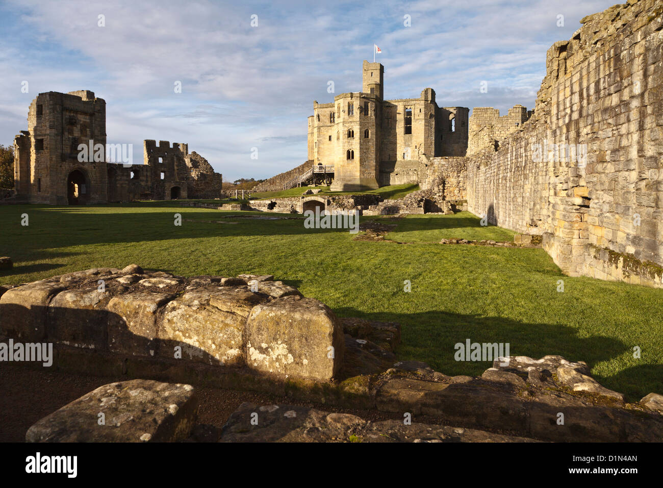 Château de Warkworth, Northumberland, England Banque D'Images