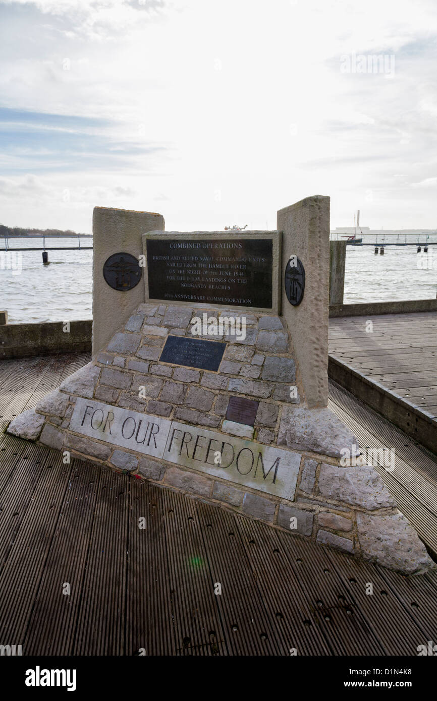 40E ANNIVERSAIRE D-Day Memorial à Warsash Banque D'Images