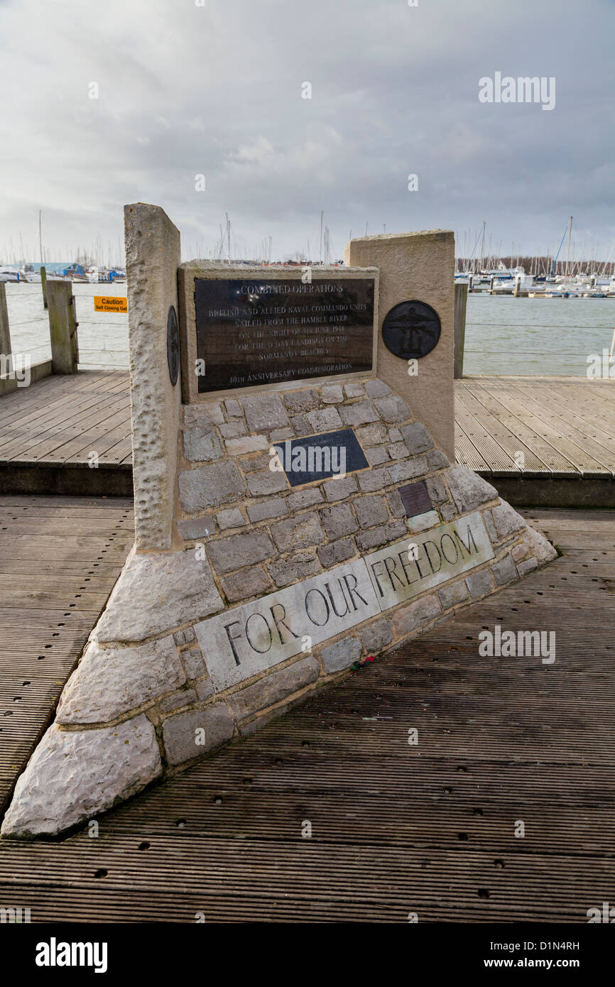 40E ANNIVERSAIRE D-Day Memorial à Warsash Banque D'Images