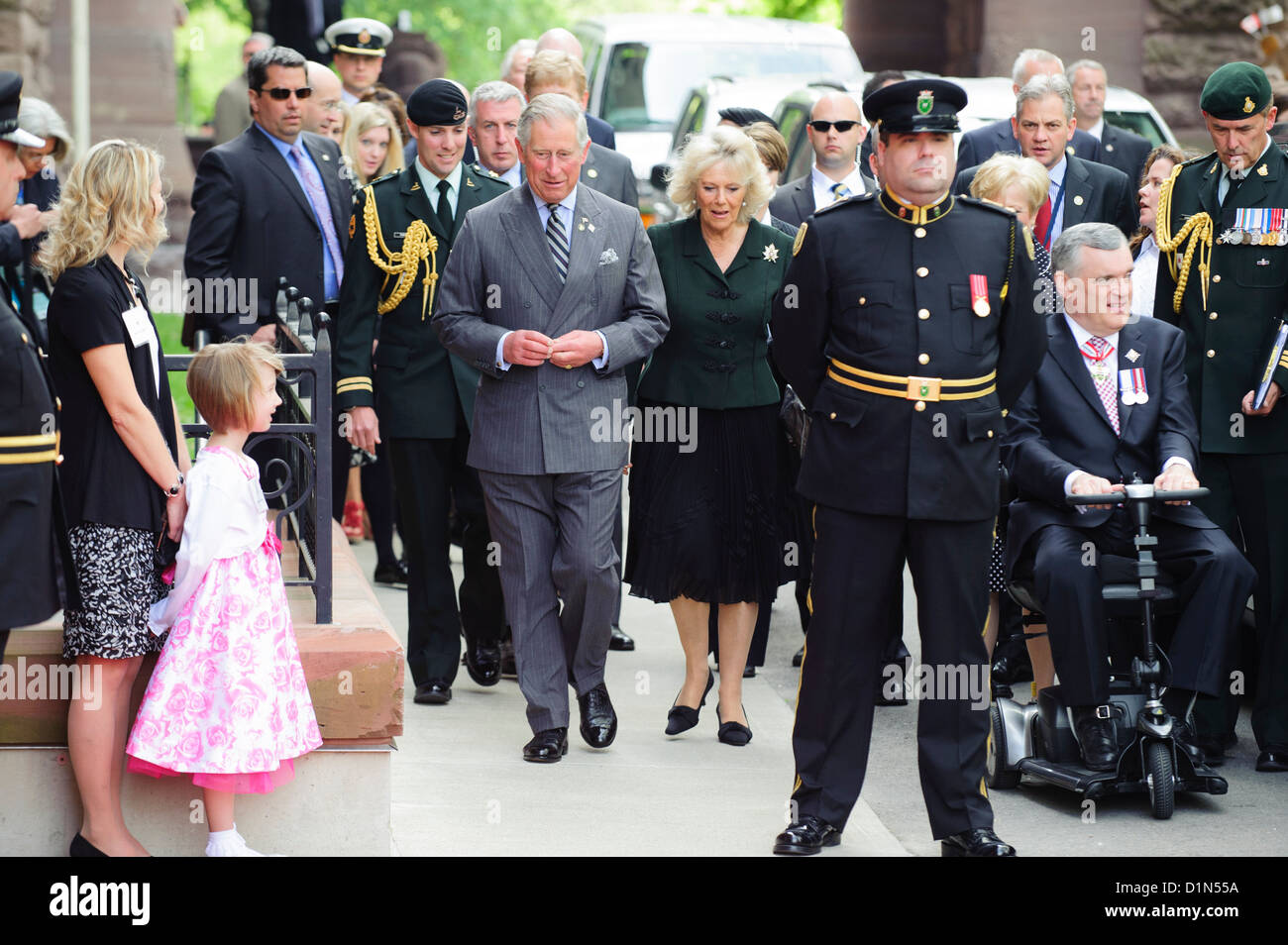 Le Prince Charles et Camilla Parker-Bowles sont accueillis à la lieutenant-gouverneur de la Médaille du jubilé de diamant de la cérémonie et à la réception Banque D'Images