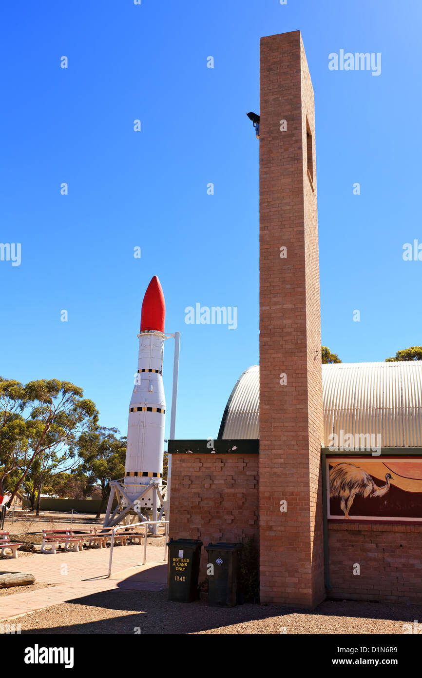 Centre du patrimoine mondial de Woomera et roquette Banque D'Images