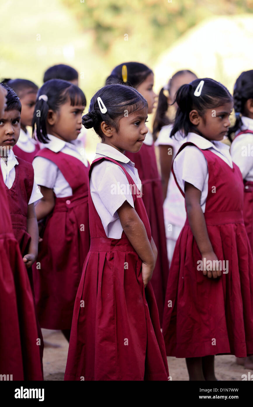 Les enfants de l'école indienne de l'Inde du sud de l'Andhra Pradesh Banque D'Images