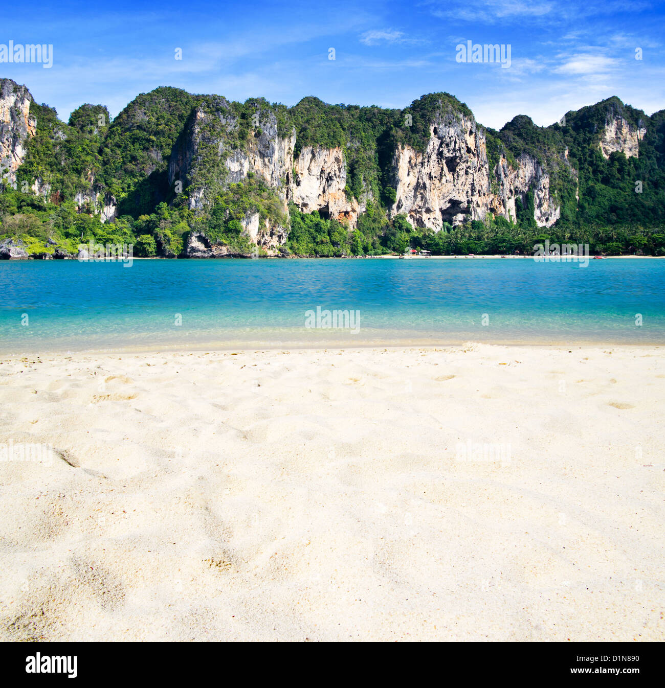 Tropical beach, la mer d'Andaman, Thaïlande Banque D'Images