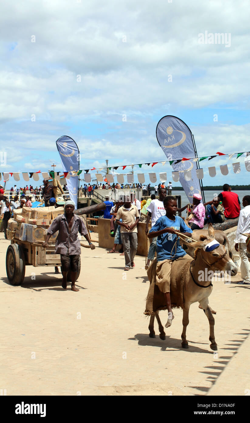 L'île de Lamu, Kenya, Afrique de l'Est Banque D'Images