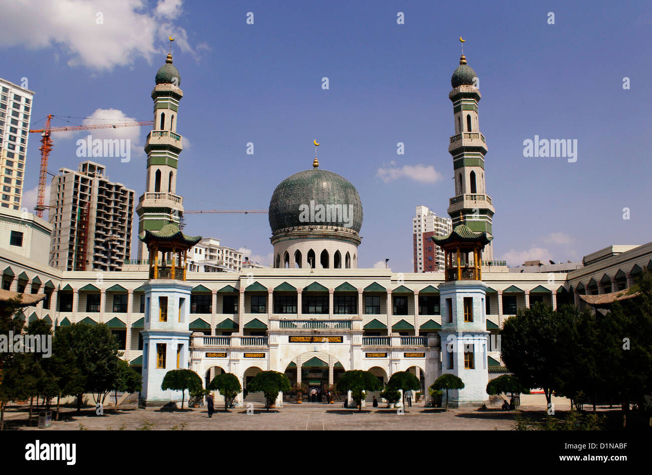 La Grande Mosquée de Xining sert sa communauté musulmane Hui résident, commencé au début de la période Ming, Chine Banque D'Images