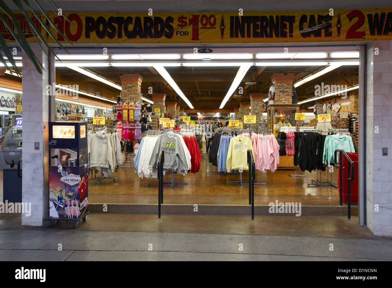 Boutique de souvenirs du centre-ville de Las Vegas NEVADA USA Banque D'Images