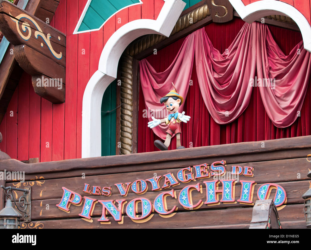 Parc Disneyland Paris France - Pinocchio Banque D'Images