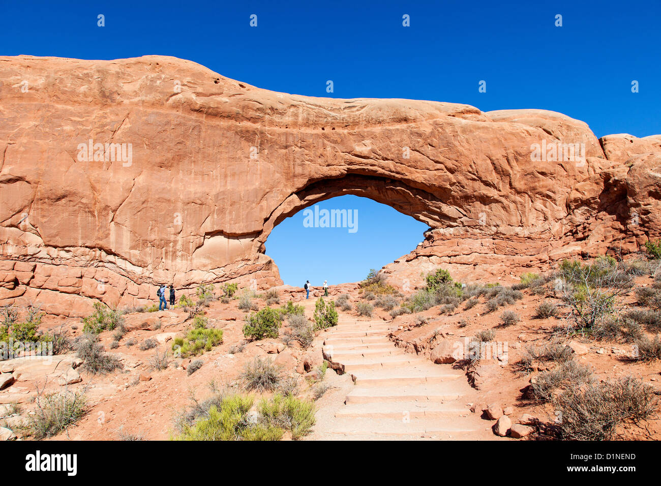 Fenêtre nord, Arches NP, Utah, USA Banque D'Images