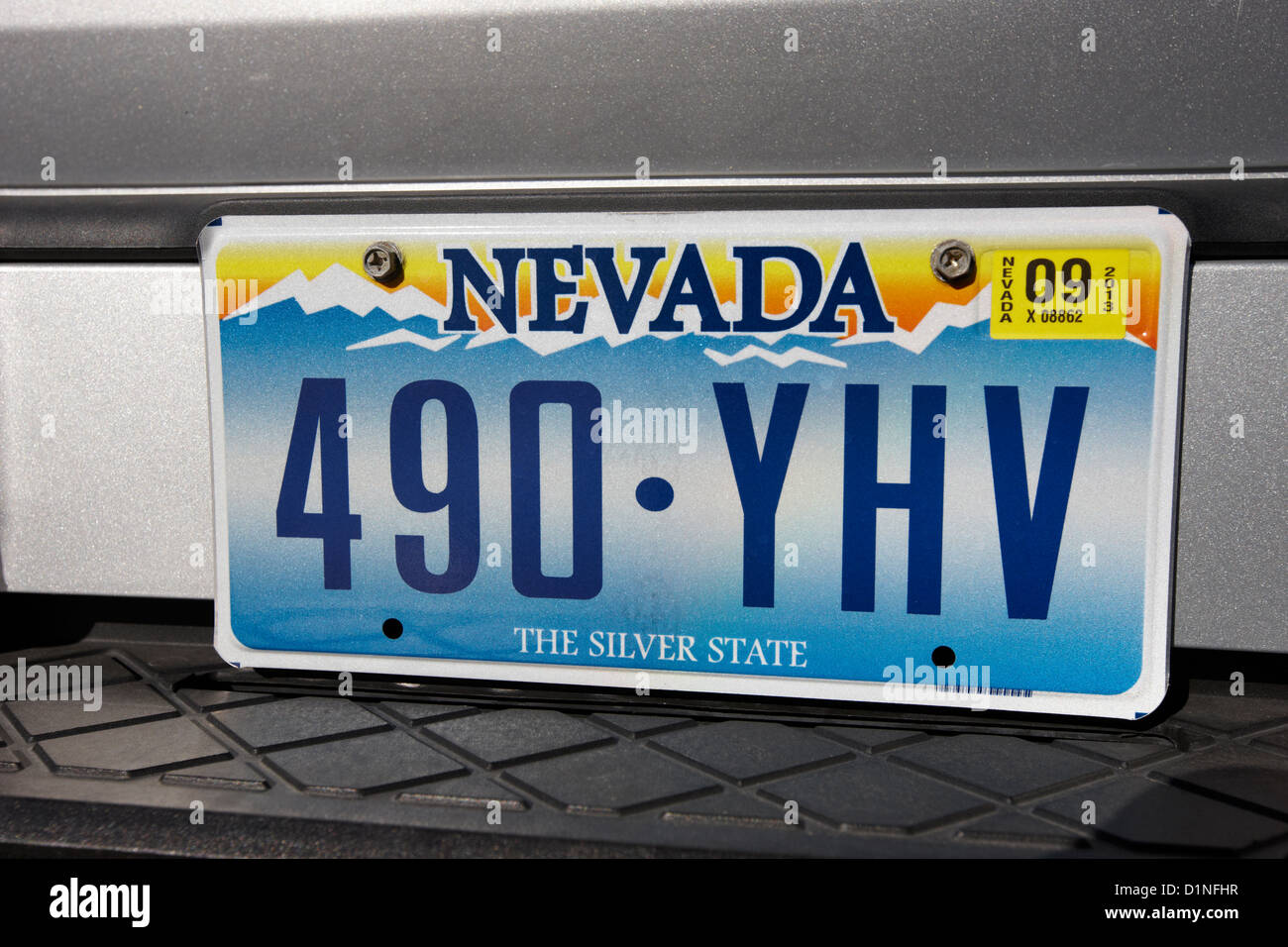 La plaque d'immatriculation de l'état du Nevada sur une voiture USA Photo  Stock - Alamy