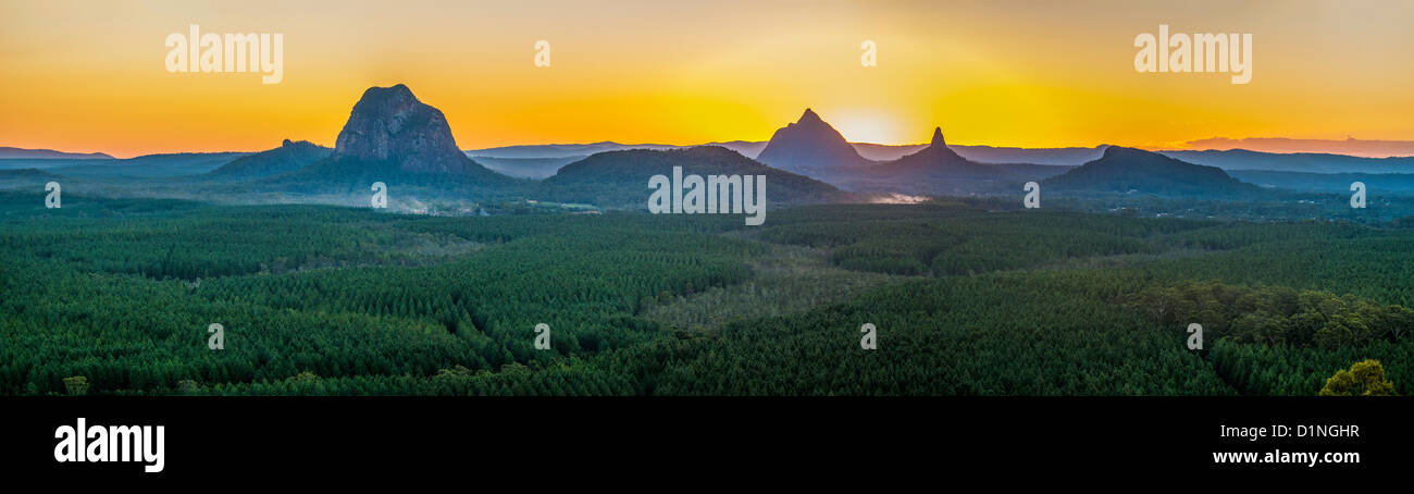 Glasshouse Mountains, Queensland, Australie Banque D'Images