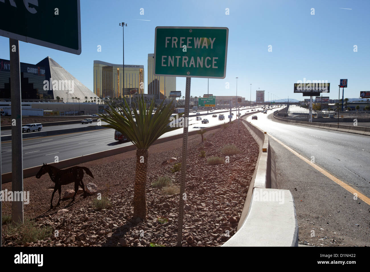 L'interstate I-15 Freeway road Las Vegas NEVADA USA Banque D'Images