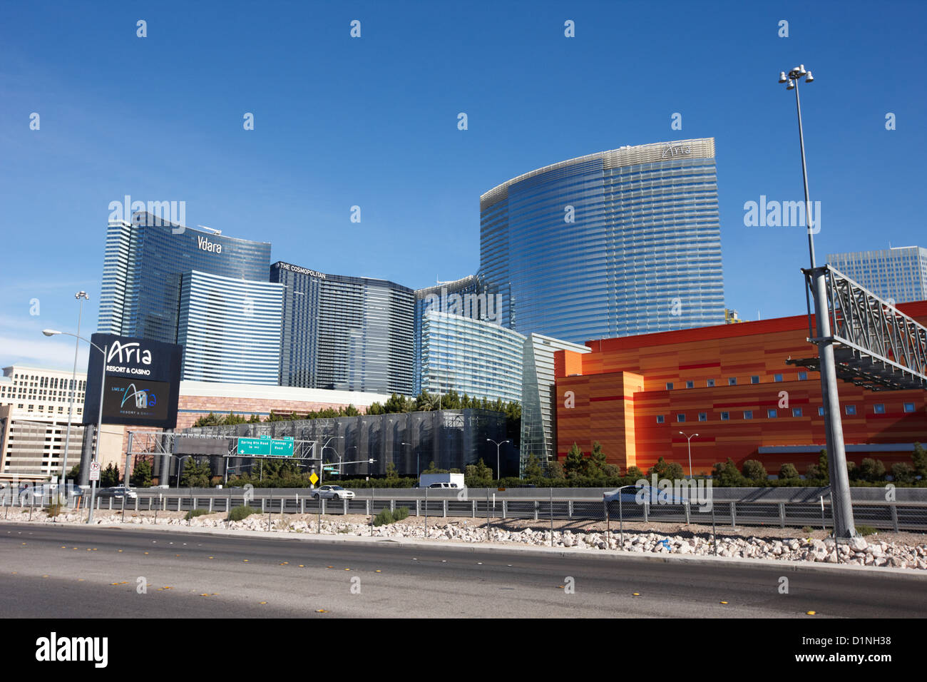 L'interstate 15 qui passait juste derrière citycenter Las Vegas NEVADA USA Banque D'Images