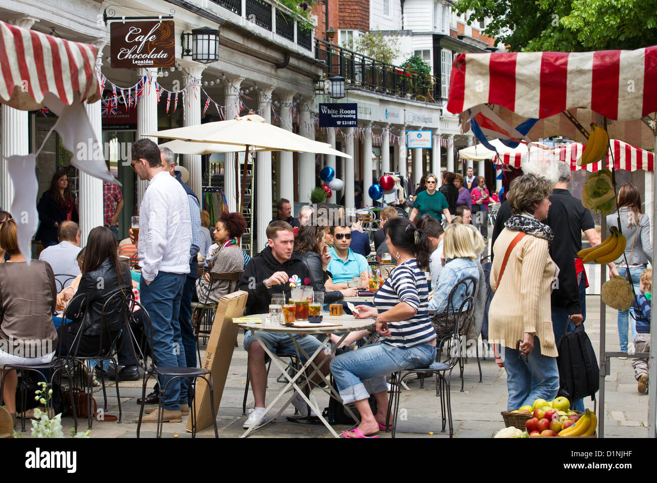 Les Pantiles, Royal Tunbridge Wells Banque D'Images