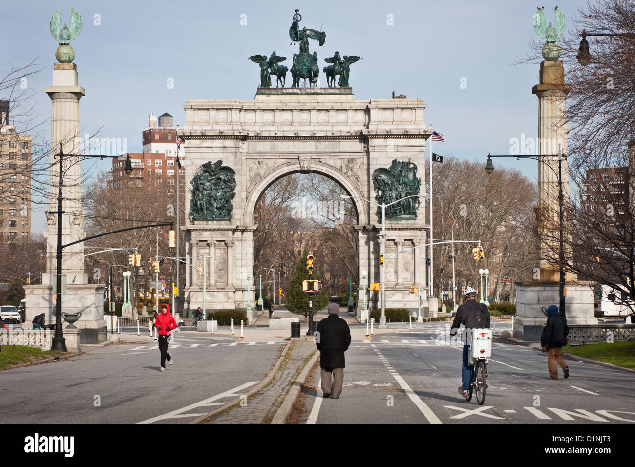 Soldats et marins Arch, construit 1902, Grand Army Plaza en face de Prospect Park, Brooklyn, New York Banque D'Images