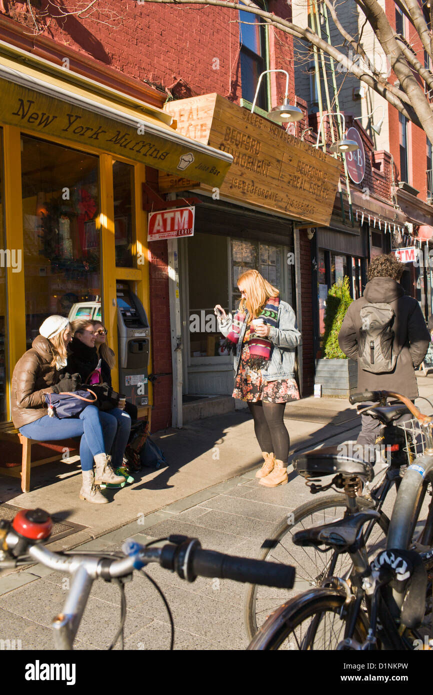Culture Alternative, Bedford Avenue, Williamsburg, Brooklyn, New York Banque D'Images