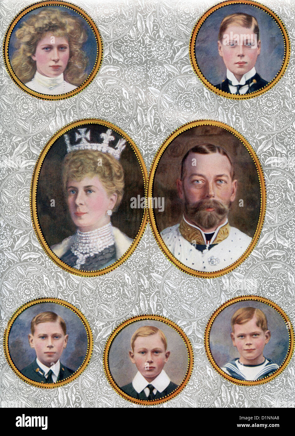La famille royale britannique en 1910. Banque D'Images