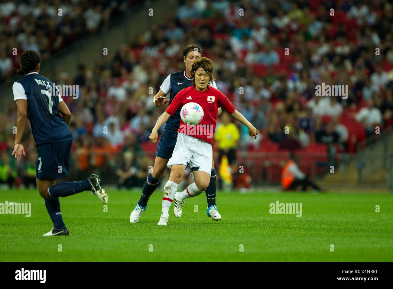 Mizuho Sakaguchi (JPN)-USA remporte l'or sur le Japon en femmes Football (soccer) aux Jeux Olympiques d'été, Londres 2012 Banque D'Images