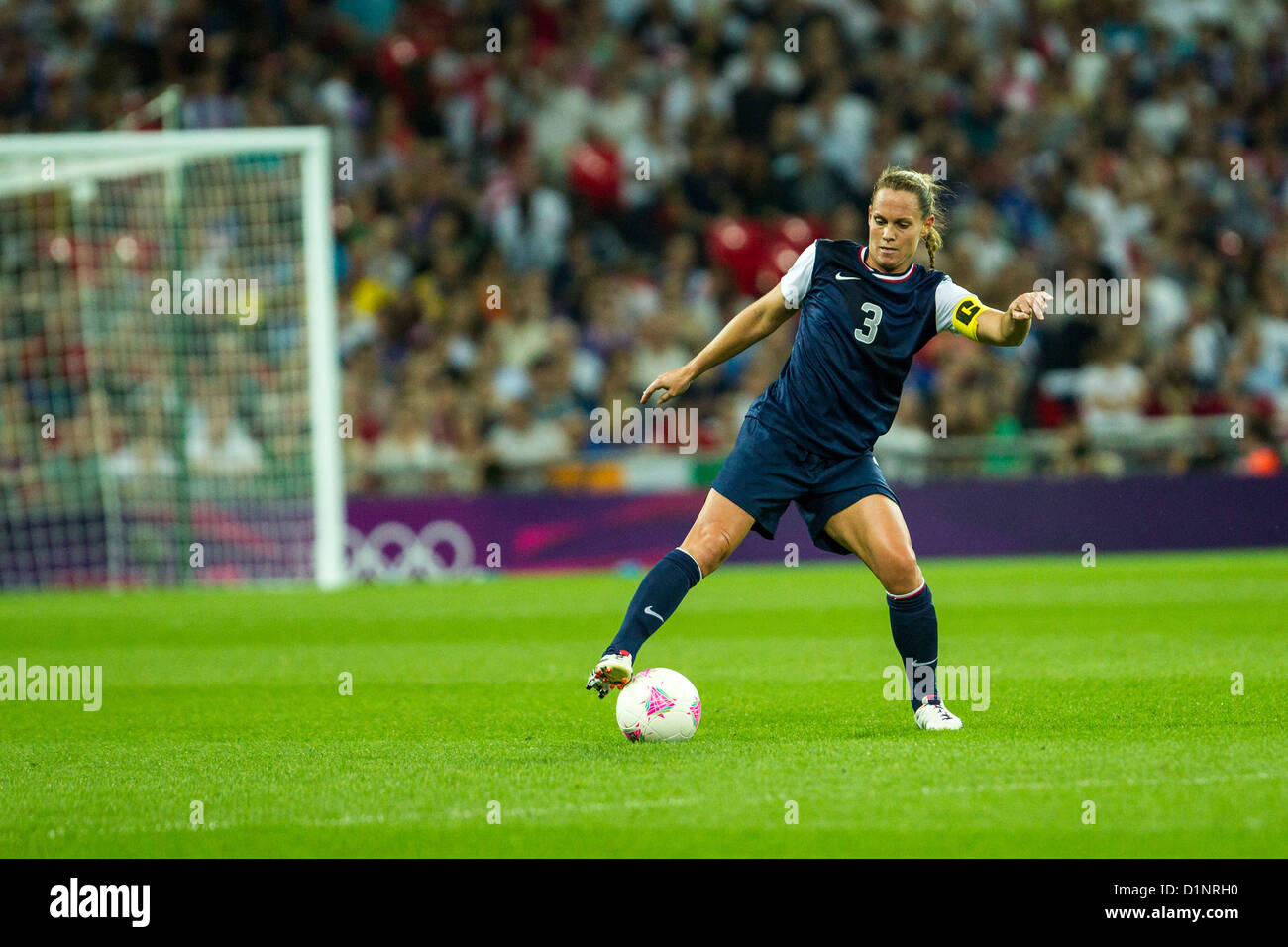 Christie Rampone (USA)-USA remporte l'or sur le Japon en femmes Football (soccer) aux Jeux Olympiques d'été, Londres 2012 Banque D'Images