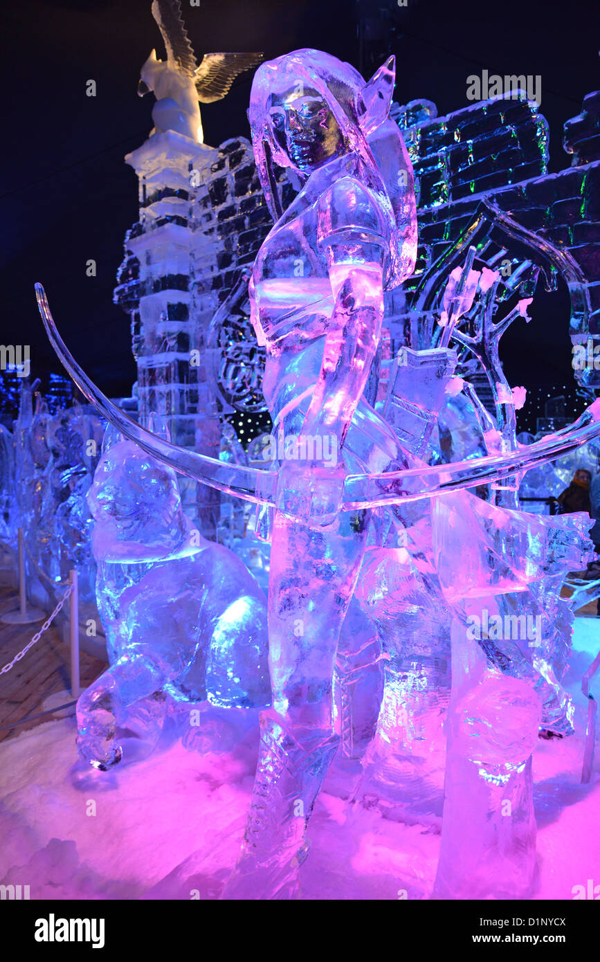 Snow & Ice Magic Festival des sculptures en glace, Bruges, Flandre  occidentale Province, Région flamande, Belgique Photo Stock - Alamy