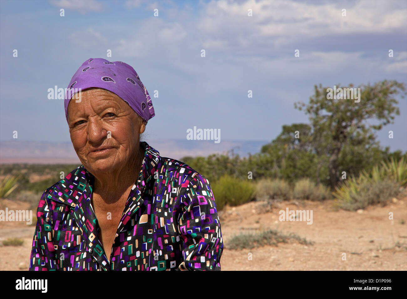 Femme Navajo, Canyon de Chelly National Monument, Arizona, USA Banque D'Images