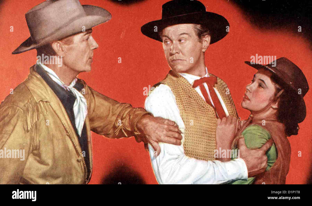 Rivale und Verraeter Fort Worth Randolph Scott, David Brian, Phyllis Thaxter Ned Britt (Randolph Scott, l) Blair redet (David Banque D'Images