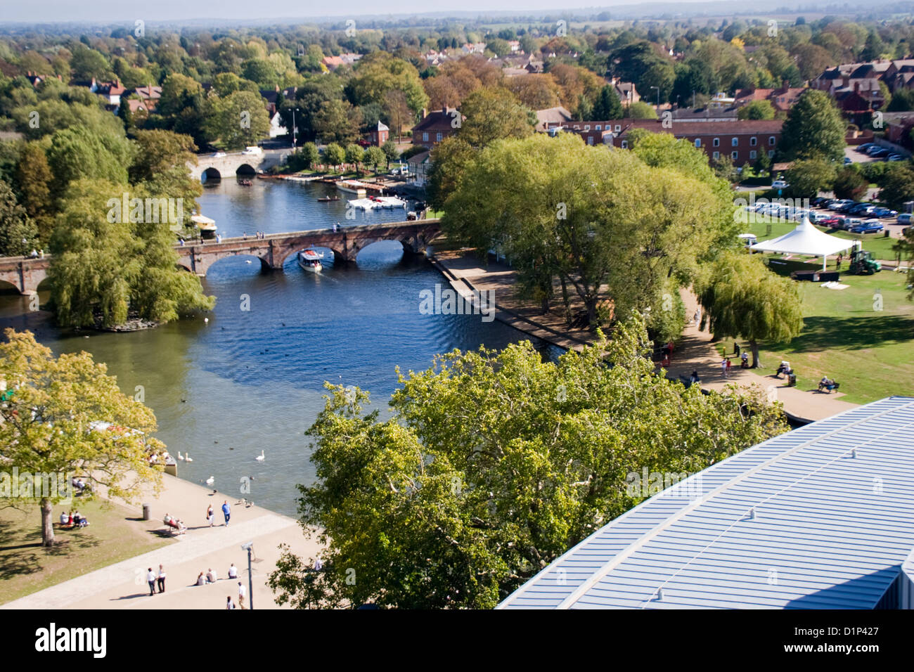 Avon tour Théâtre de Stratford Upon Avon, Warwickshire, Angleterre, Royaume-Uni Banque D'Images