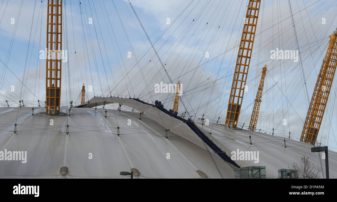 Visiteurs sur O2 Roofwalk à l'O2 depuis décembre 2012 de Londres Banque D'Images