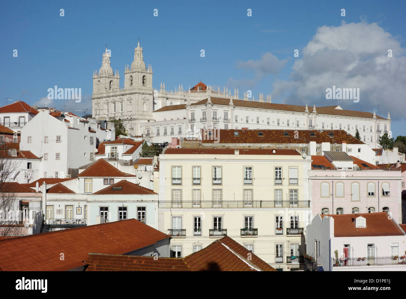 Portugal Lisbonne alfama Miradouro de Santa Luzia Banque D'Images