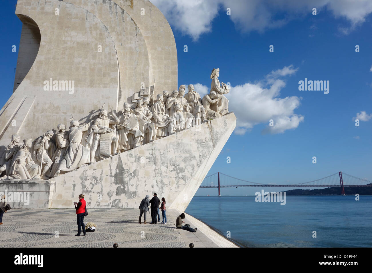 Monument des Découvertes, Belém, Lisbonne, Portugal Padrao dos Descobrimentos Banque D'Images