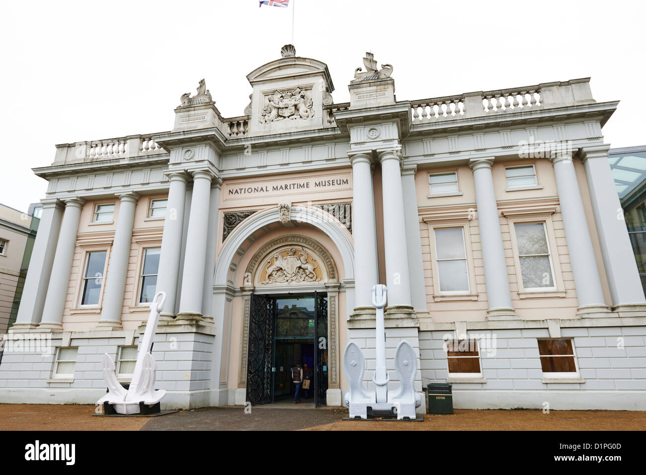 Entrée du Musée National Maritime Greenwich London UK Banque D'Images