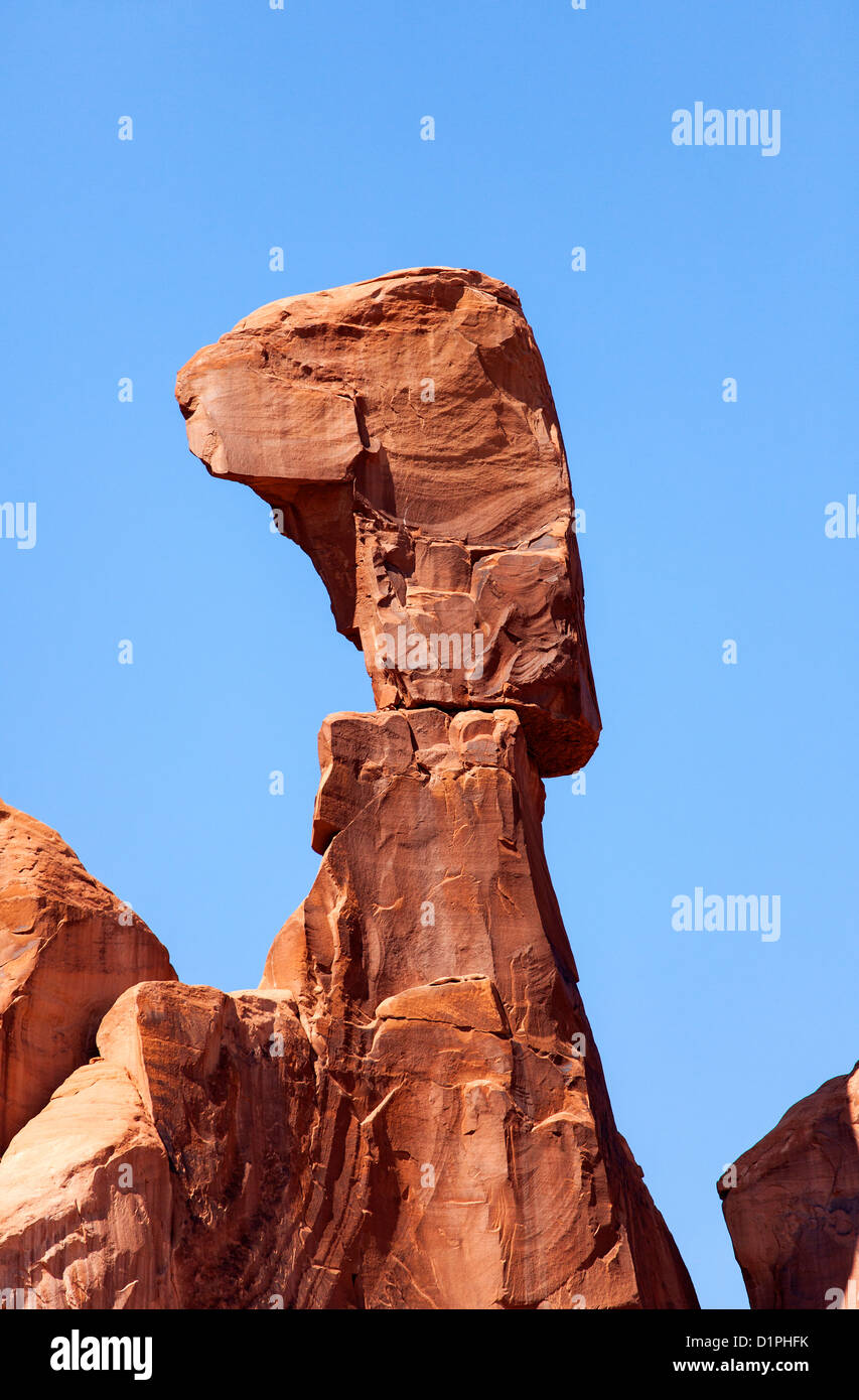 Une étrange Formation rocheuse, Arches NP, Utah, USA Banque D'Images